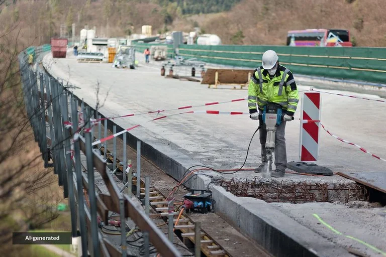 Bosch GSH 27 VC in use, view 2
