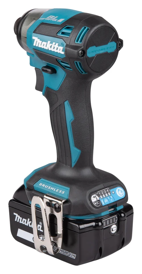 Makita DTD173 impact driver, three-quarter view from the right