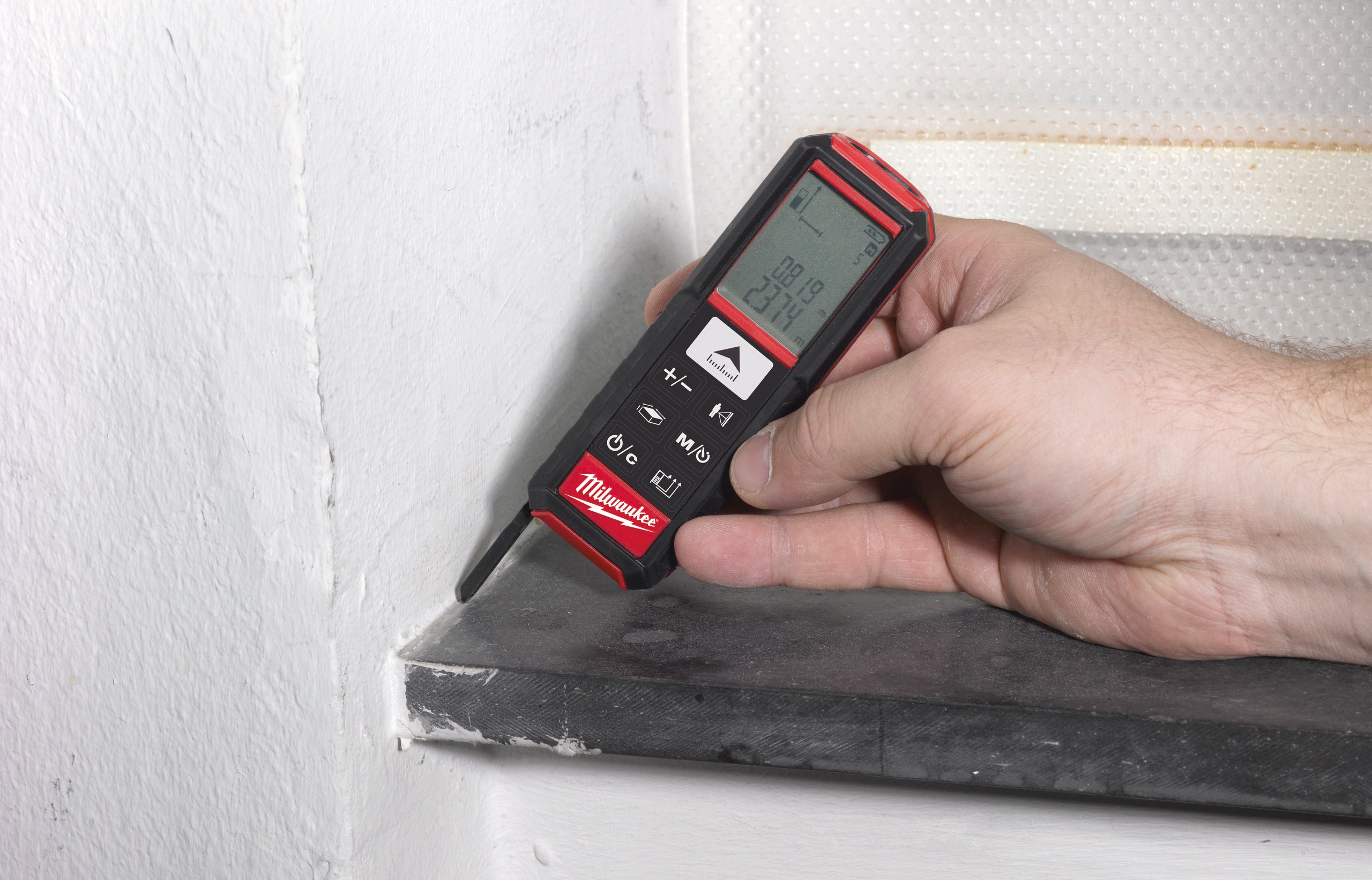 LDM 50 Laser Distance Meter in use on the job