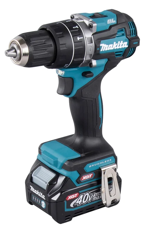 Makita HP002G combi drill, three-quarter view from the left