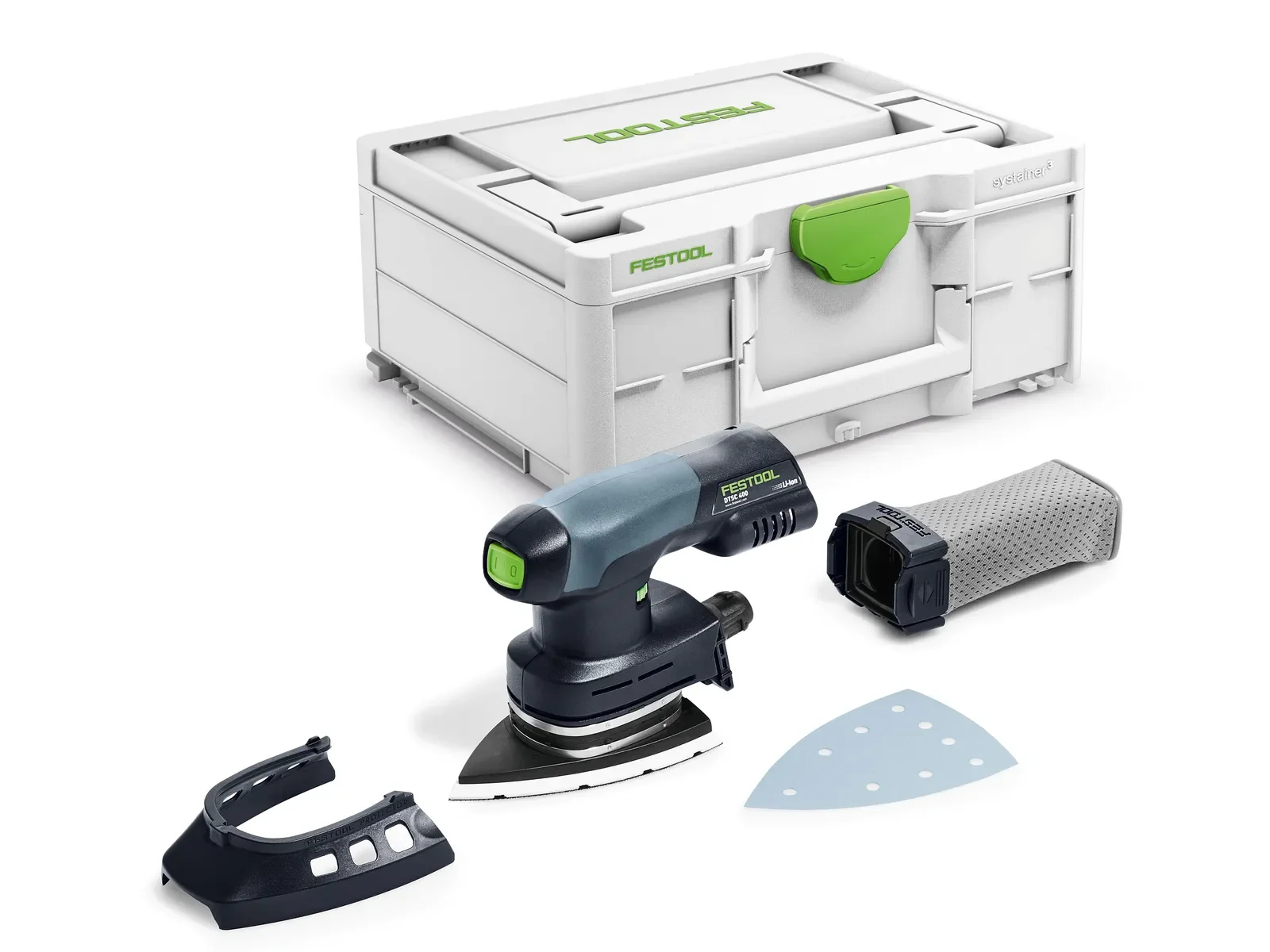Festool DTSC 400 Basic contents: delta sander, pad, protector, dust bag and Systainer³