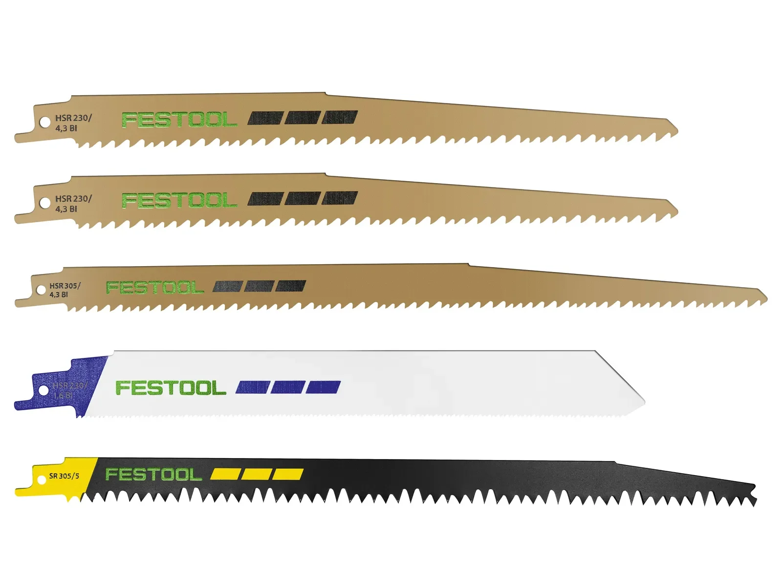 Festool RS-Sort/5 reciprocating saw blade set