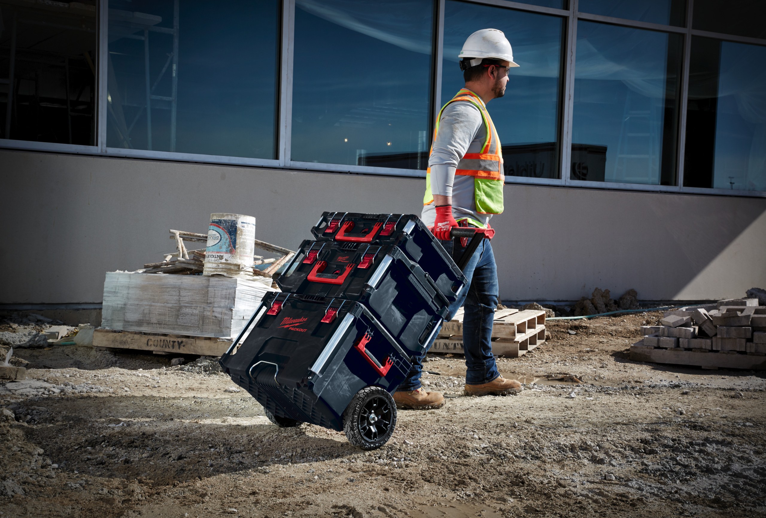 PACKOUT Trolley Box in use on the job