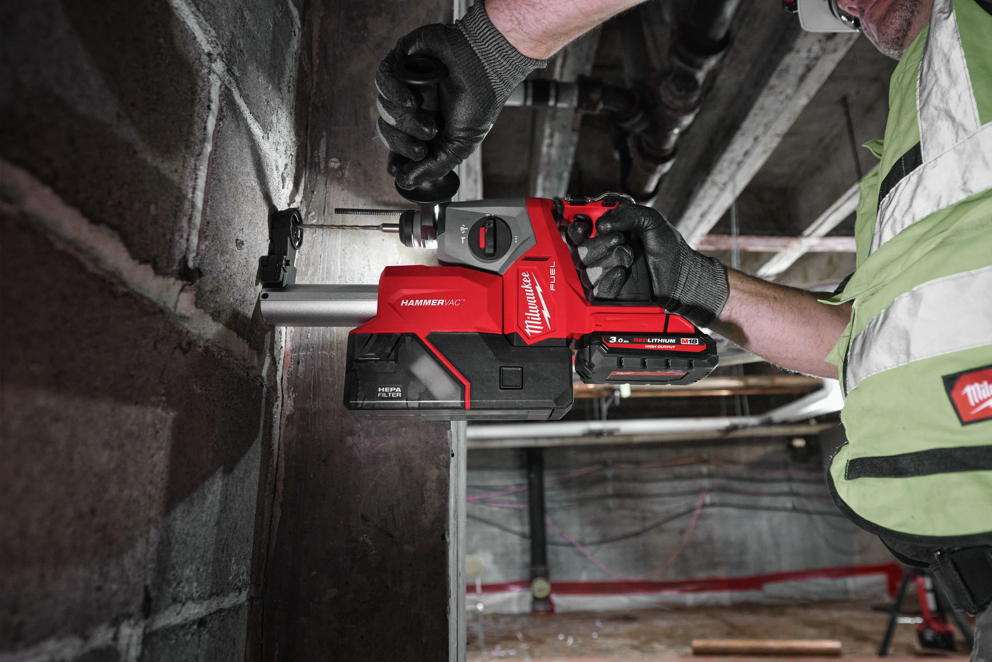 M18 HB3 HIGH OUTPUT 3.0 Ah Battery in use on the job