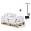 Rasensand 0.2 - 2.0 mm, 500 kg, Halbpalette 20 x 25 PE Sack inkl. Aerifiziergabel