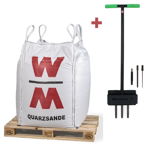 Rasensand 0.2 - 2.0 mm, 1.000kg Big Bag inkl. Aerifiziergabel