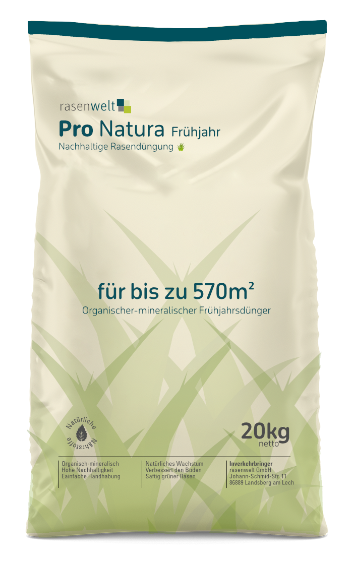 Bio Rasendnger Pro Natura Frhjahr 10 kg fr bis zu 570m | Quarzsand Shop