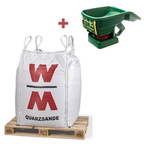 Rasensand 0.2 - 2.0 mm, 1.000kg Big Bag inkl. Everris Handstreuer HandyGreen II