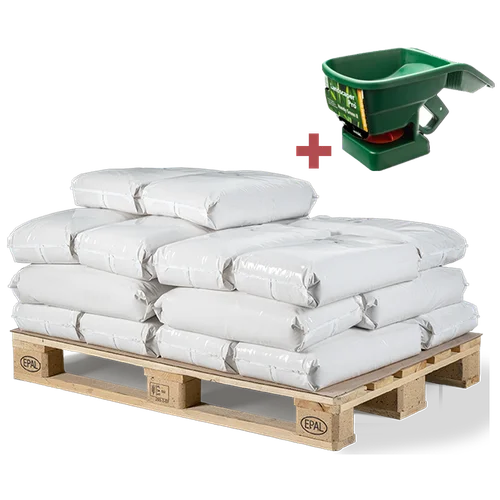 Rasensand 0.2 - 2.0 mm, 500 kg, Halbpalette 20 x 25kg PE Sack inkl. Everris Handstreuer HandyGreen